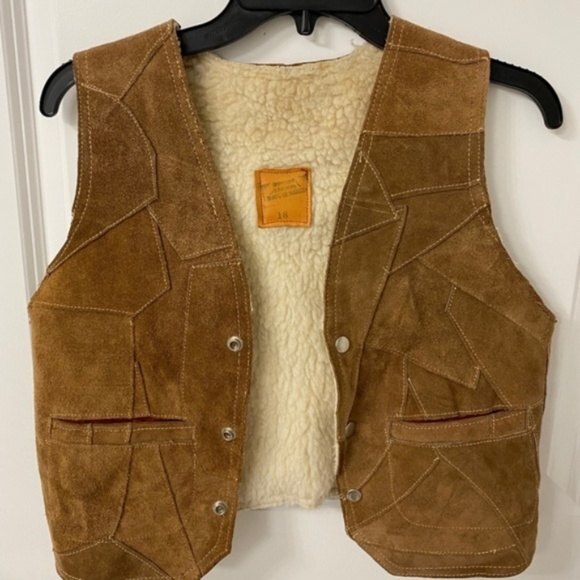 Brown Suede Women's Vest - Picture 2 of 11